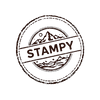 Logo officiel de la marque Stampy, spécialisée dans les protège-passeports personnalisables et les accessoires de voyage uniques.