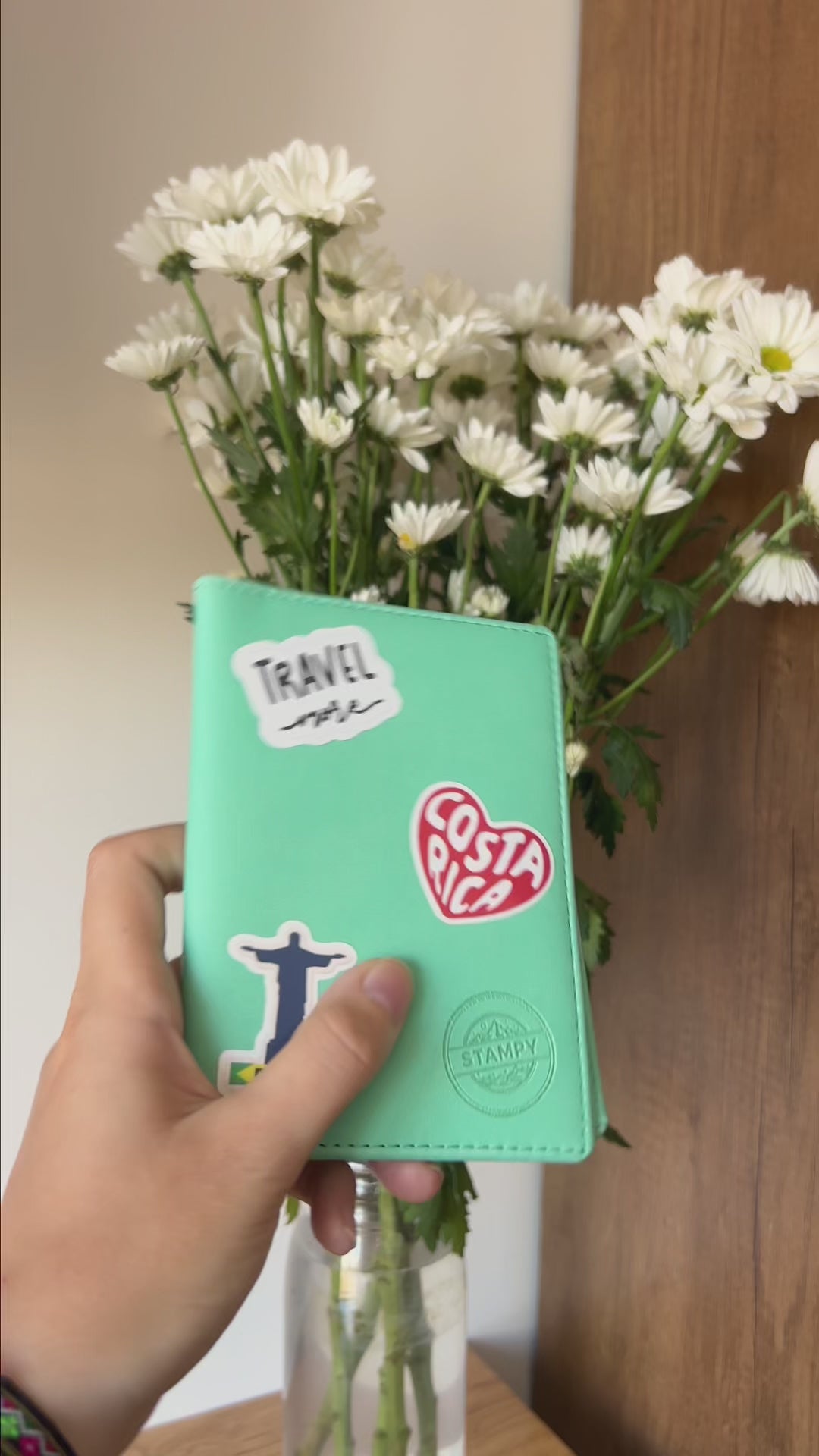 Pack Voyage Amérique Latine: Protège Passeport Vert Menthe & 4 Stickers